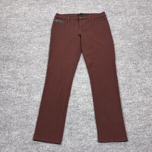Calvin Klein Jeans Straight Jeans Womens 8 Brown Slim Stretch Viscose Pants